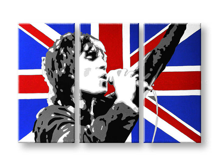 Tablou pictat manual POP Art Ian Brown 3-piese 