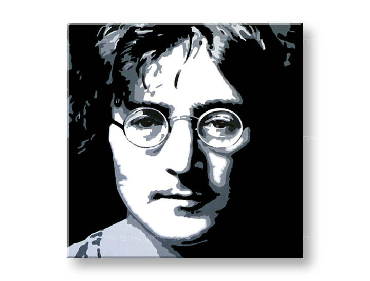 Tablou pictat manual POP Art John Lennon 1-piese 