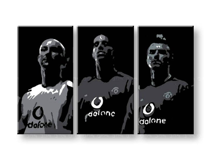Tablou pictat manual POP Art Manchester United 3-piese 