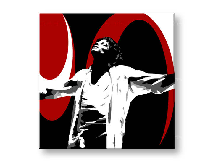 Tablou pictat manual POP ART Michael Jackson 1-piese 