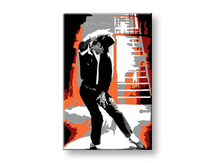 Tablou pictat manual POP Art Michael Jackson 1-piese