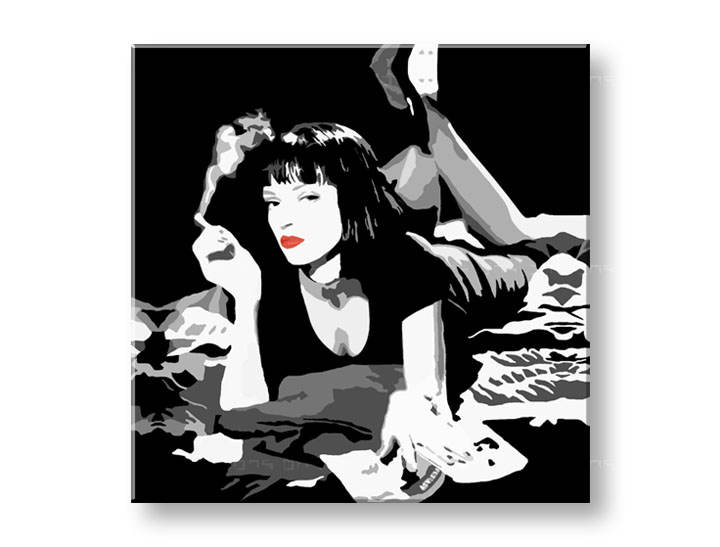 Tablou pictat manual POP Art PULP FICTION 1-piese 