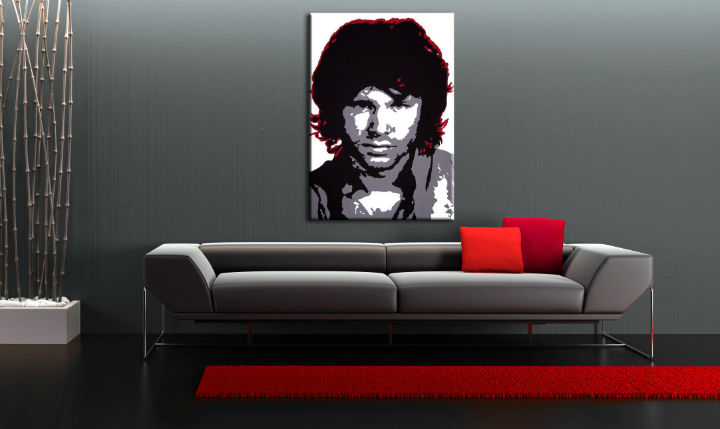 Tablou pictat manual POP Jim Morrison 1-piese -  30x40 cm