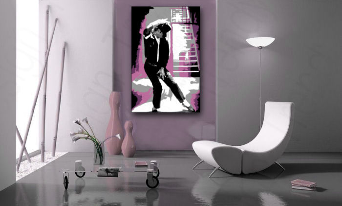 Tablou pictat manual POP Art Michael Jackson 1-piese -  100x150 cm