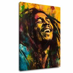 Tablou Bob Marley - Star jamaican | 100% original acrilic pictat 60x90 cm