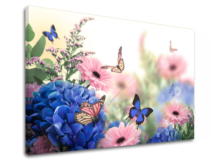 Tablou de perete PINK FLOWERS_153-11 20x30 cm