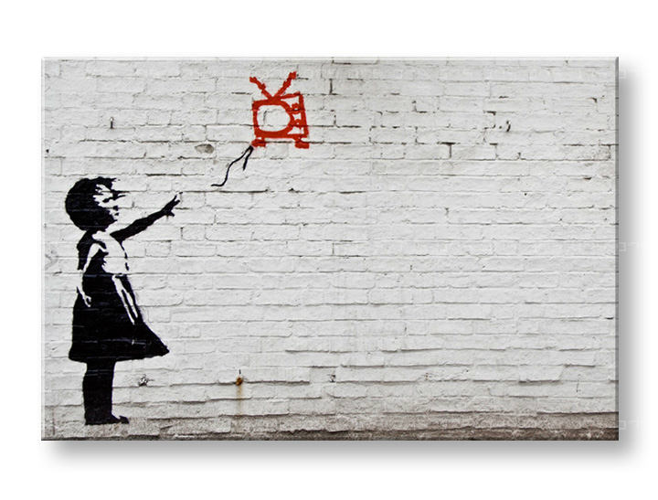 Tablouri 1-piese Street ART – Banksy BA018O1 -  100x150 cm