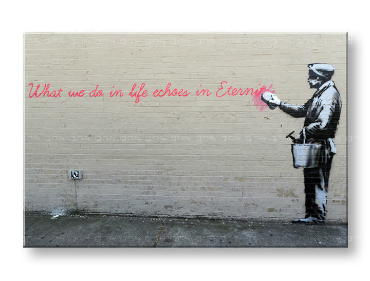 Tablouri 1-piese Street ART – Banksy BA019O1 -  30x40 cm