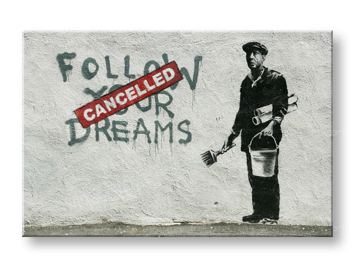 Tablouri 1-piese Street ART – Banksy BA024O1 -  100x150 cm