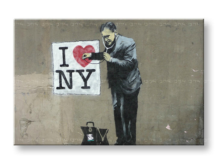 Tablouri 1-piese Street ART – Banksy BA026O1 -  20x30 cm