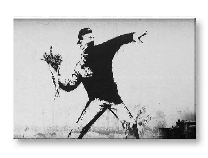 Tablouri 1-piese Street ART – Banksy BA028O1 -  100x150 cm