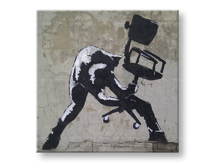 Tablouri PATRAT Street ART – Banksy -  90x90 cm