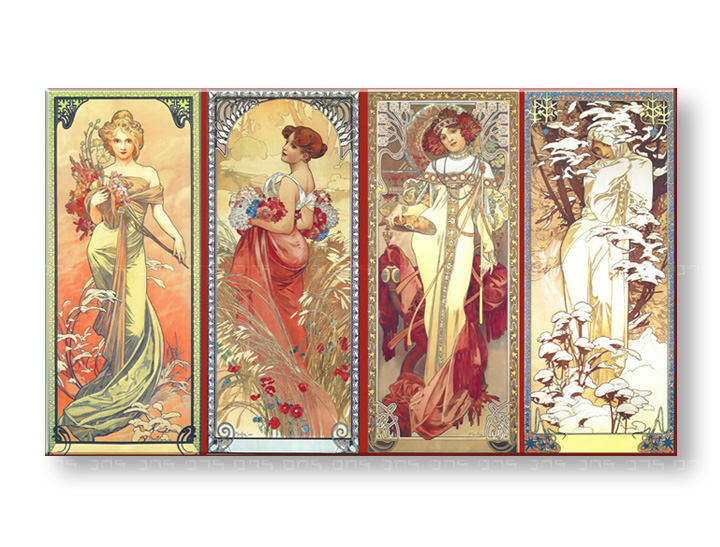 Tablouri CELE PATRU ANOTIMPURI – Alfons Mucha