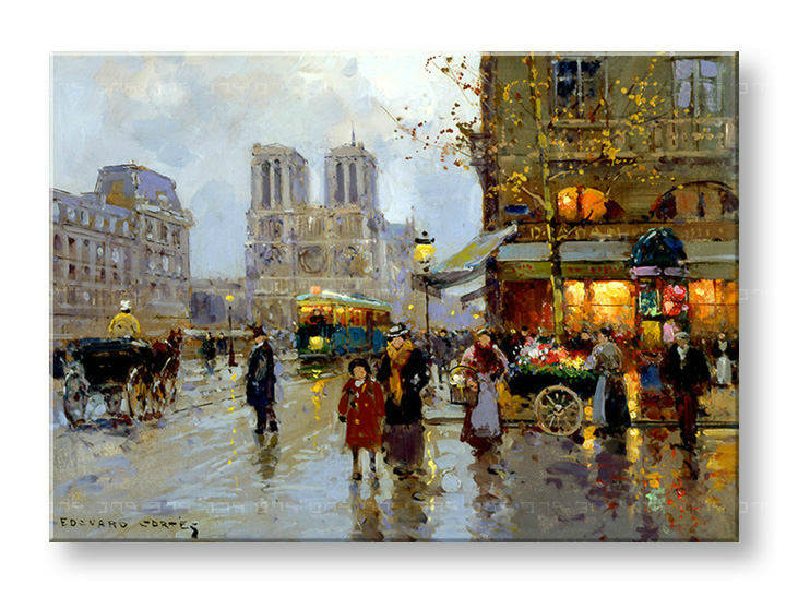 Tablouri PLACE SAINT-MICHEL ET NOTRE DAME – Edouard Leon Cortes