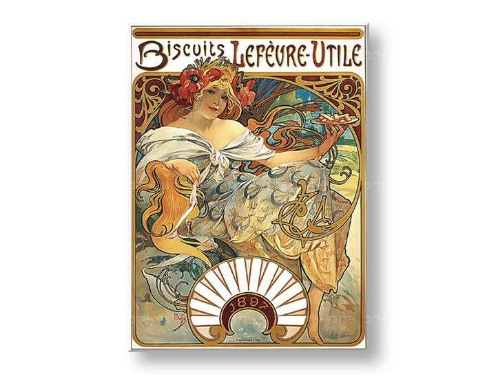 Tablouri BISCUITS LEFEVRE-UTILE – Alfons Mucha