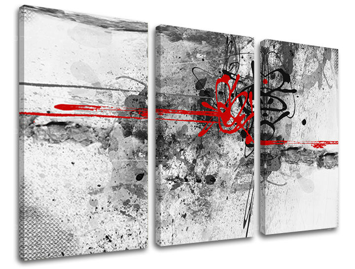 Tablouri canvas 3-piese ABSTRACT AB016E30 -  90x60 cm
