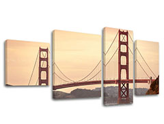 Tablouri canvas 4-piese ORAȘE - SAN FRANCISCO ME116E40
