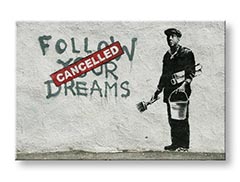>în stoc< Tablou pe pânză Reducere 38 % 1 piesă Street ART – Banksy 80x120 cm BA024O1/24h